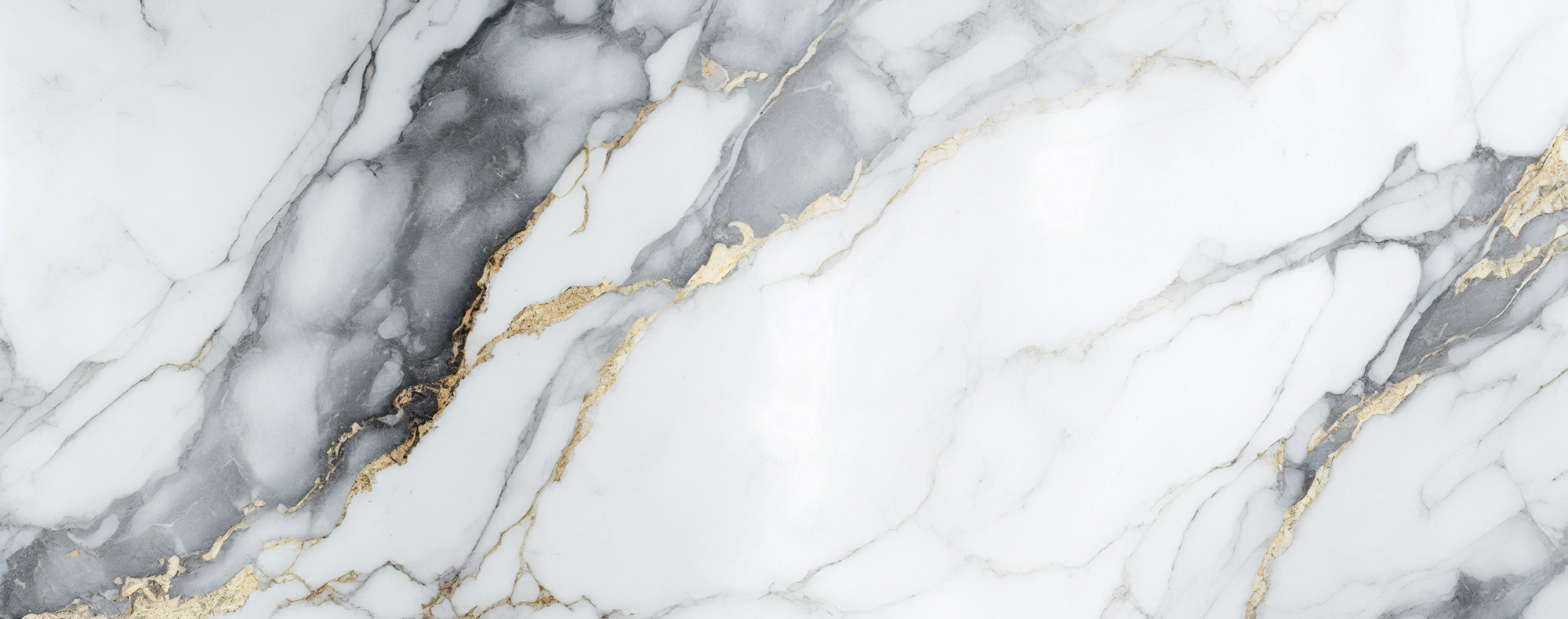 White and Grey Marble with Gold Flecks